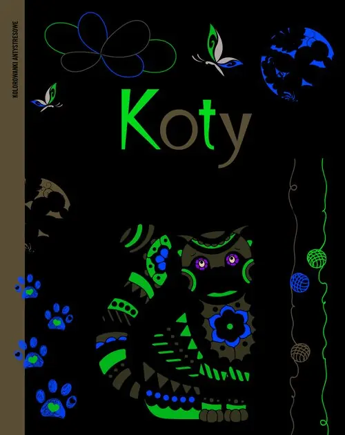 Koty. Kolorowanki antystresowe