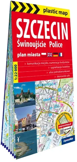 Plastic map Szczecin, Świnoujście, Police w.2025