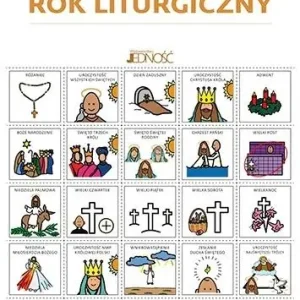 Plansza edukacyjna Rok liturgiczny z symbolami PCS