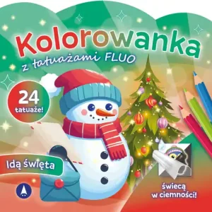 Kolorowanka z tatuażami FLUO Idą święta